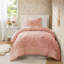 Ensemble d'édredon 3 pièces pour très grand lit, rose