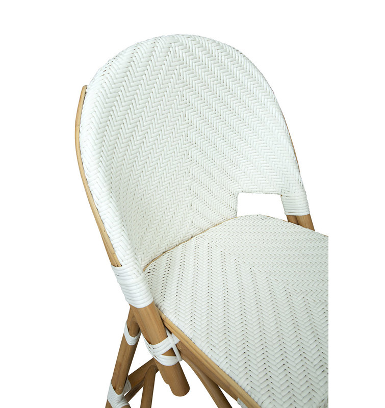 Jade 42" Tall Counter Stool, White