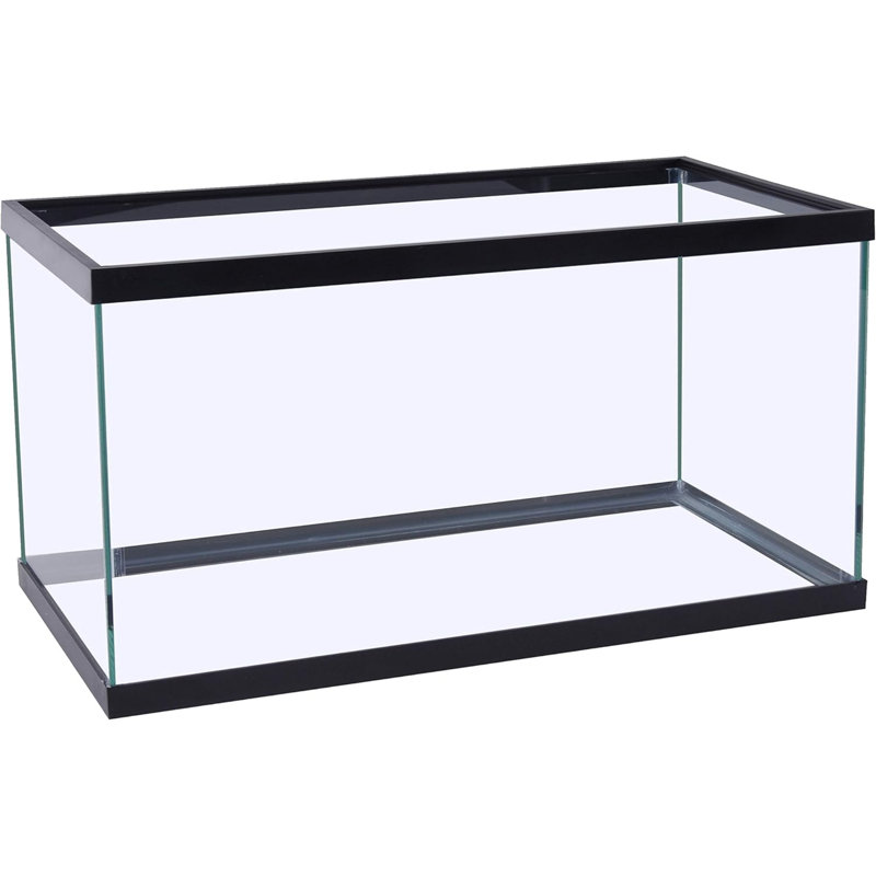 Glass Aquarium, Rectangular Fish Tank, Assorted Colour, 29 Gallon (18" H x 30" W x 12" D)