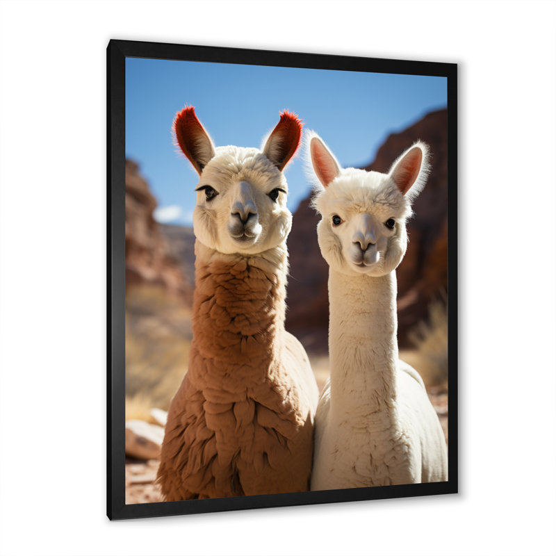 " Alcapas Gentle Guardians ", Black Picture Framed, 32" H x 16" W x 1" D