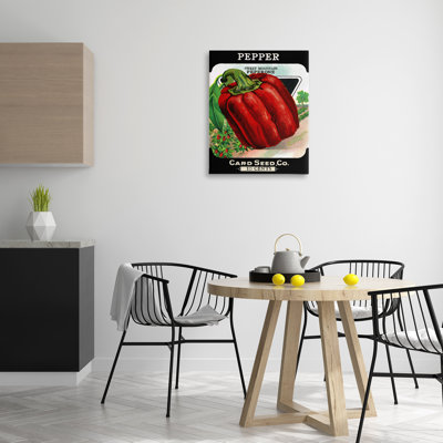Toile vintage avec poivrons de jardin, design par Lil 'Rue
