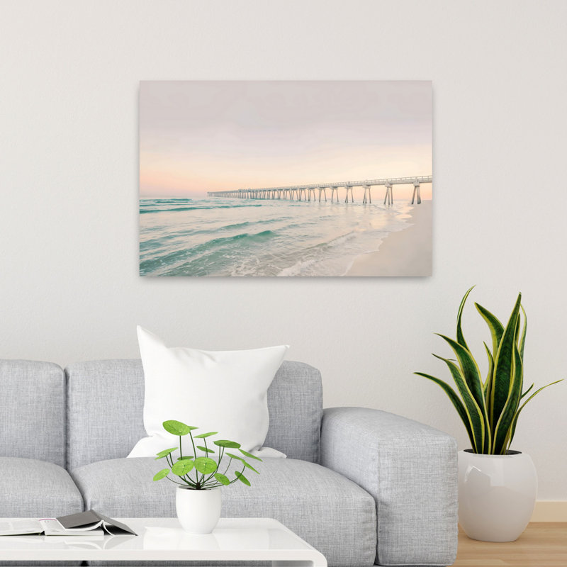 "Boardwalk", art mural contemporain abstrait, H 24 po x l 36 po