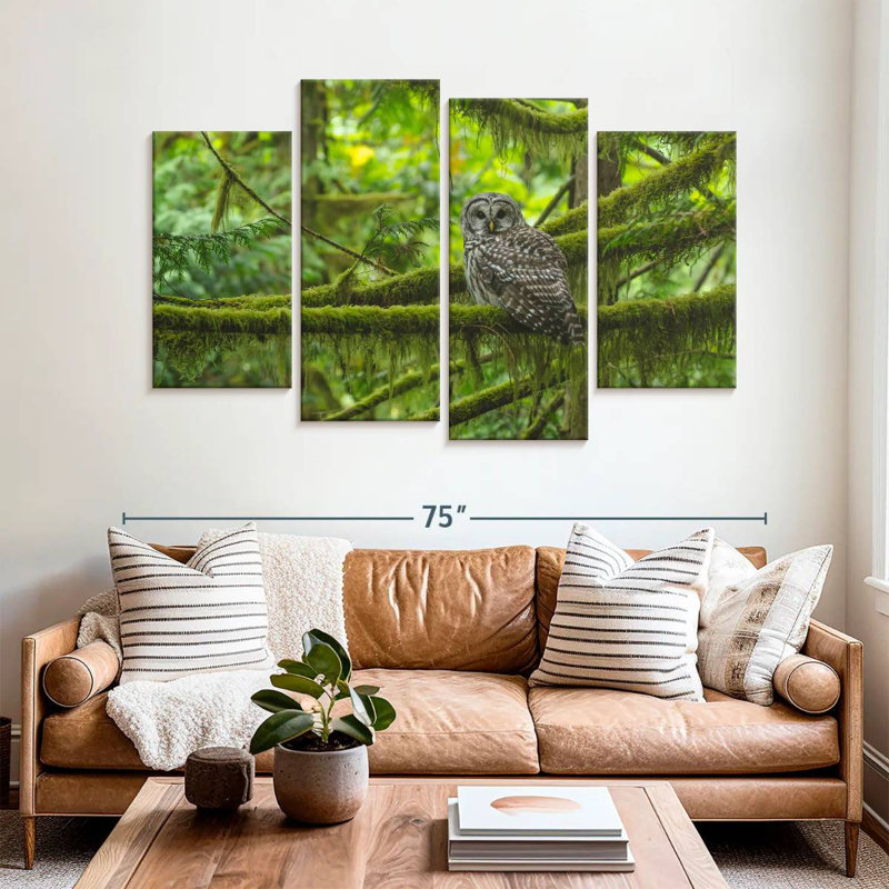 Brampt Mossy Tree Owl, 42'' H x 68'' W