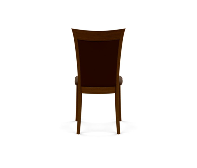 Morgan Leather Dining Chair, Natural Walnut, Coffee