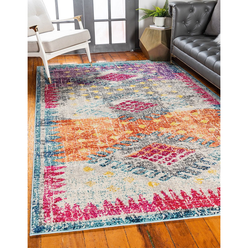 Abstract Indoor Rug, Rectangle 4' x 6'
