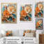 Orange et bleu sarcelle, tourbillon botanique I - art botanique abstrait-1229838091-1229838092-1262129441