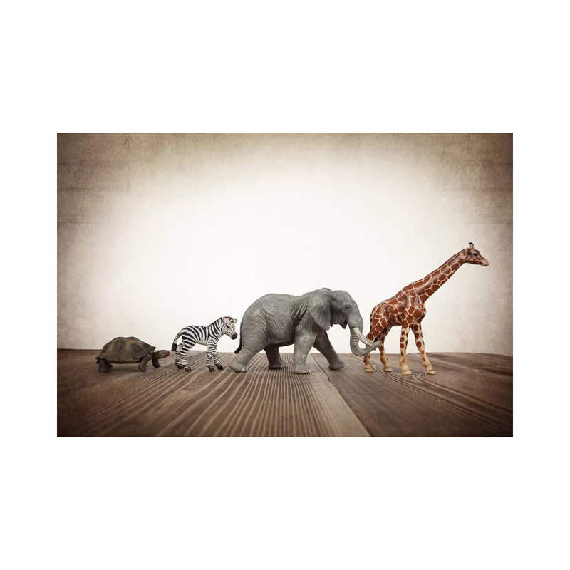 Safari Line I - Print on Canvas, Wrapped Canvas, 20.32 cm H x 30.48 cm W