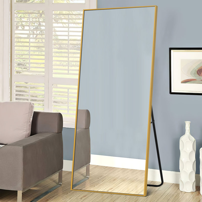 Metal Flat Mirror, Gold