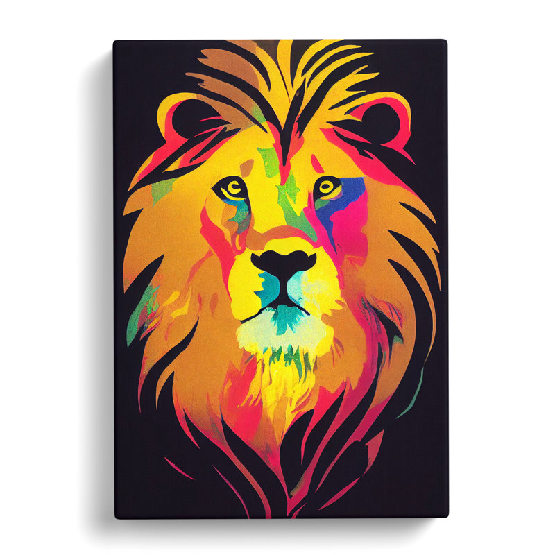 Lion Hot Wax - Wrapped Canvas, 60cm H x 40cm W x 3cm D