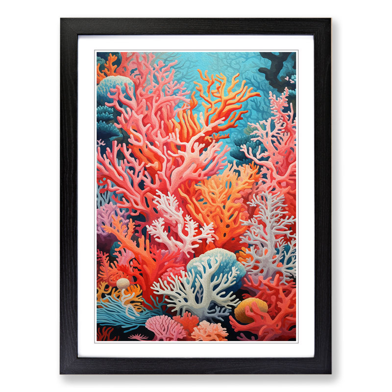 Single Picture Frame Print on Wood, 46cm H x 34cm W, Black Framed