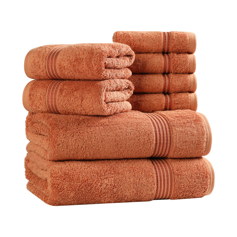 Ensemble de serviettes de bain 8 pièces Alexia Heritage, Brun caramel