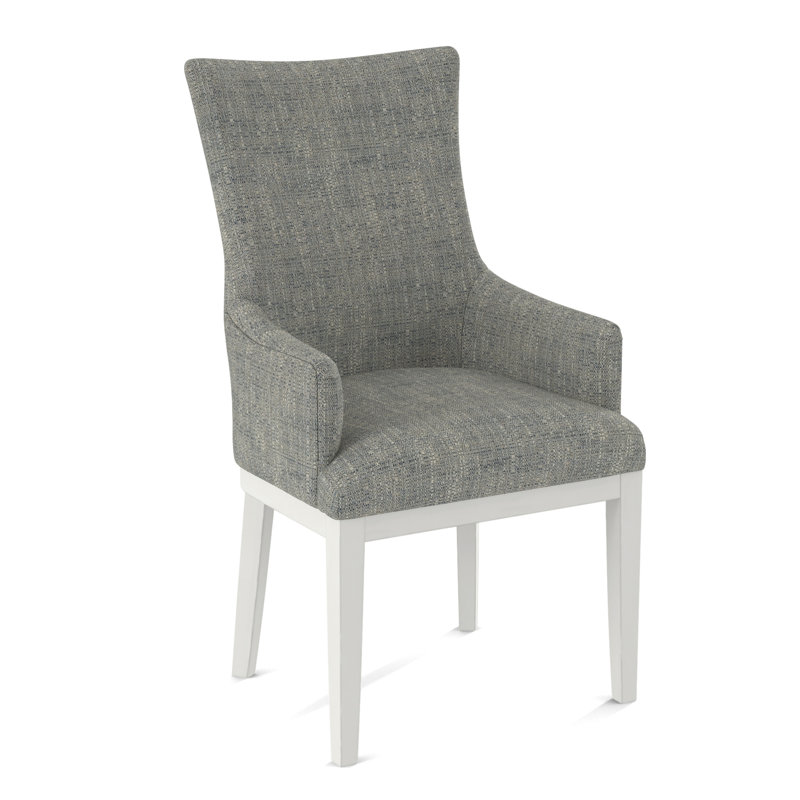 19'' H Upholstered Armchair, White, 61650-33
