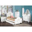 Lit simple, finition blanche-1357505160