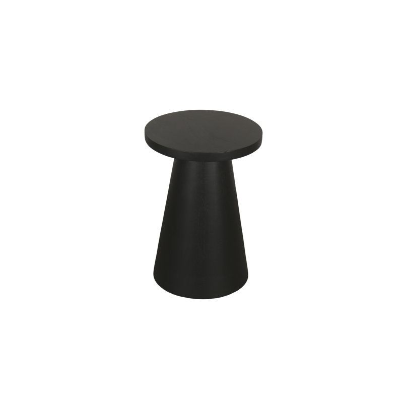 Tam Solid Wood End Table, Black