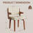 Mid-Century Modern Faux Leather Upholstered Dining Arm Chairs Set of 2, Wood Frame Side Chairs for Dining Room, Kitchen and Living Room-447999985-442372198