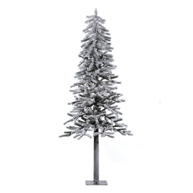 6' x 33" Flocked Alpine Tree 490T