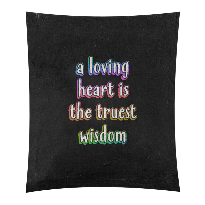 Tapisserie en polyester avec citation en polyester, H 104 po x l 88 po, Arc-en-ciel