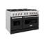 ZLINE 48" Classic Dual Fuel DuraSnow Range w/ 8 Burner Cooktop & Black Matte Doors-954512711
