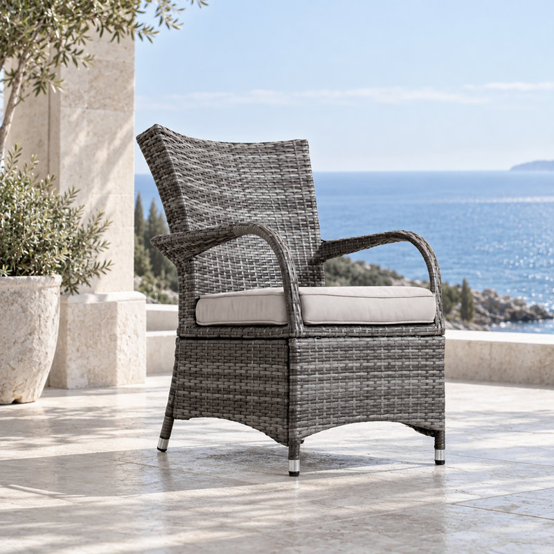 Chaise de patio avec coussins Momoyo Two