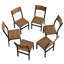 Ensemble de 6 chaises de salle à manger modernes en bois avec dossier ergonomique, noyer-134077882