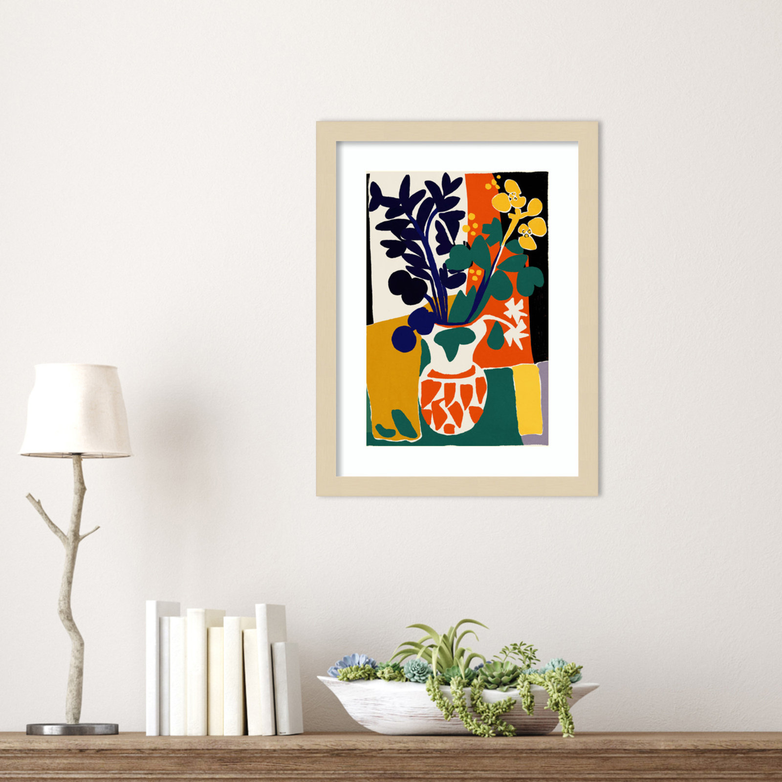 France Floral Impressions by Treechild Wood Framed Wall Art Print, Brown, 17" H x 13" W