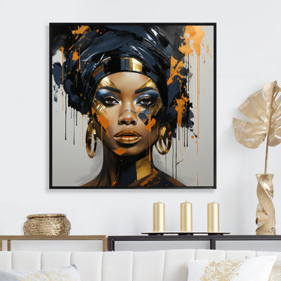 Art africain sur toile, tribus noires et dorées IV