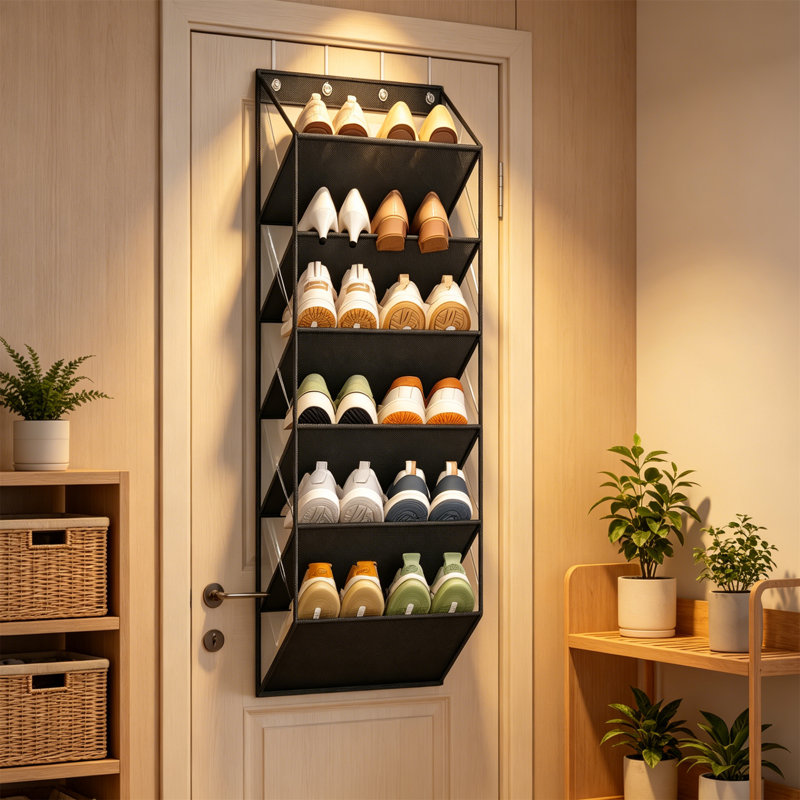 10 Pair Hanging Shoe Organiser