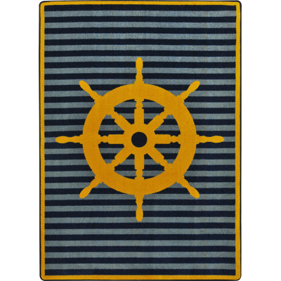 Set Your Course Striped Indoor Rug