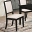 2 chaises d'appoint de salle à manger rembourrées crème et noires - Rehaussez votre espace avec l'élégance de 2 espaces de style