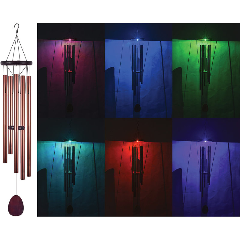 Carillon éolien, H 44 po x l 7 po x P 7 po, Bronze