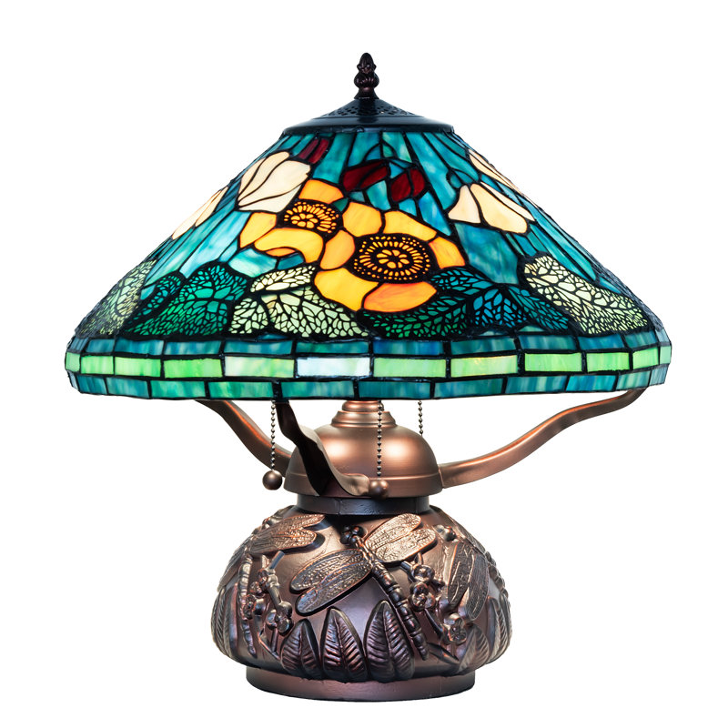 17" High Tiffany Poppy Table Lamp