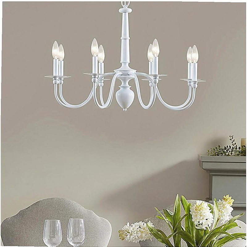 Lustre traditionnel en métal 8 têtes