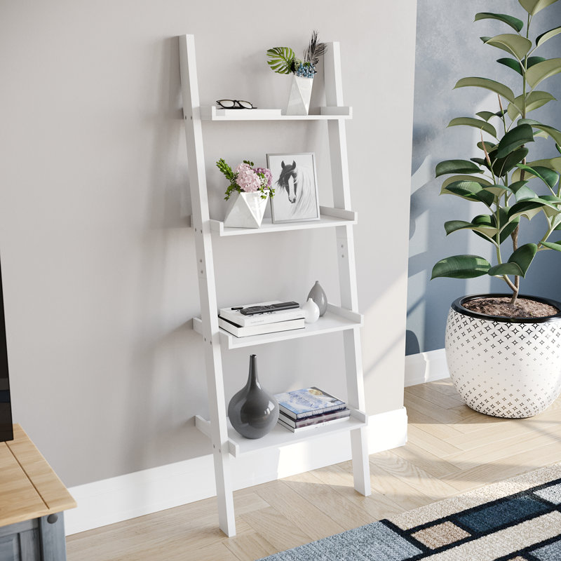 Ogilvie 56cm W Ladder Bookcase, White, 154cm H