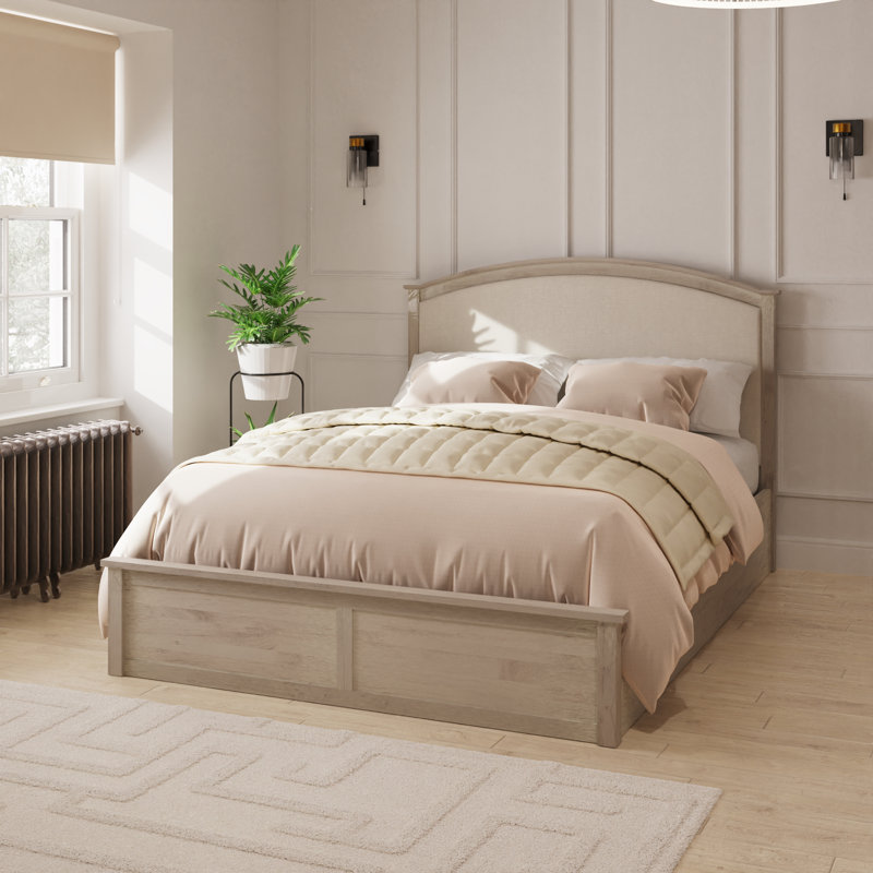 Siegbert Solid Wood Ottoman Storage Bed, Kingsize (5')