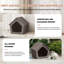 Maison pour chat 22,82 "H pour l'extérieur et l'intérieur (brun clair)-405580685