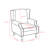 Duward Plants Blue Floral Upholstered Wingback Accent Chair with Nailhead Trim-2107358655