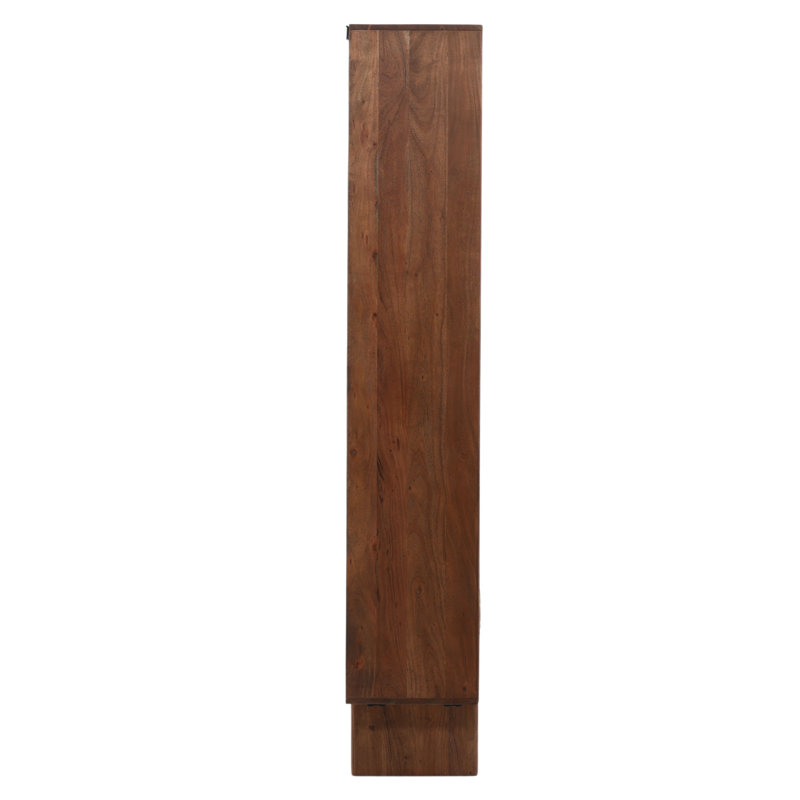 Silvie 5-Tier Acacia Bookcase, Walnut