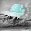 Blue Clouds - Shapes Scenic, toile encadrée pour la décoration intérieure-119863784