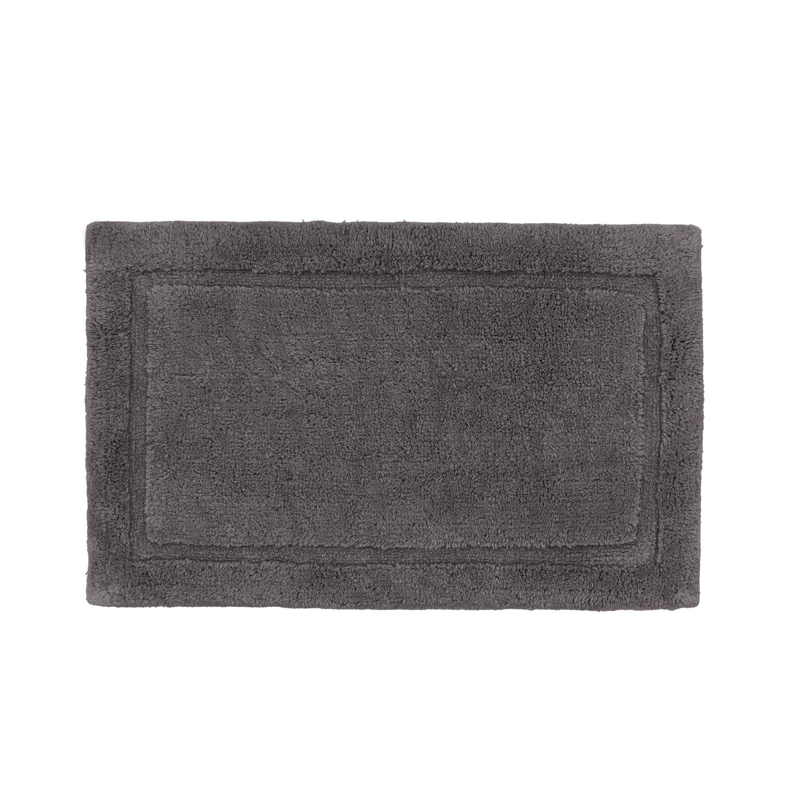 Rane Plush Cotton Bath Mat, 17"W x 24"L, Charcoal
