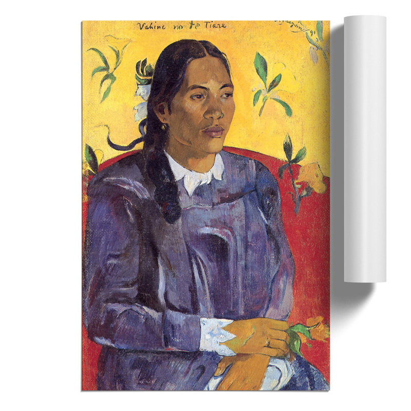 Seated Woman Vol.2 by Paul Gauguin - No Frame Painting, 42cm H x 30cm W x 0.1cm D