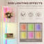 HOMCOM RGB LED Floor Lamp with Shelves 4-Tier Standing Lamp-940139110