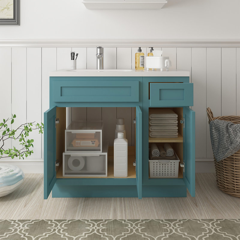 36 base de meuble-lavabo simple seulement, Sarcelle