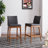 Upholstered Counter Stool with Solid Wood Frame-911119225-823577233