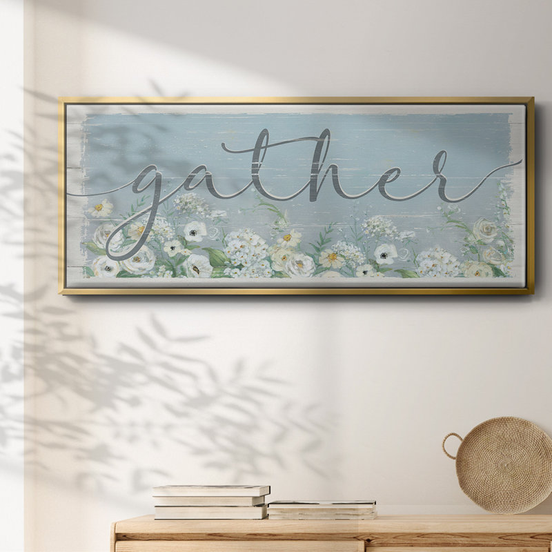 Gather Garden- Framed Canvas, 20" H x 50" W