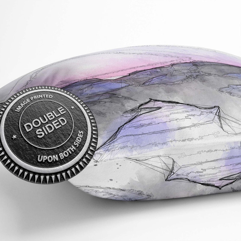 Abstract Square Throw Cushion, 55cm H x 55cm W x 20cm D