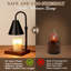 Lampe chauffe-bougie, minuterie, variateur, hauteur réglable, noire