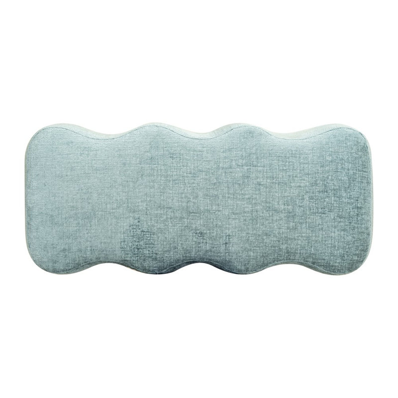 Jacqualessa Chenille Bench, Blue Chenille