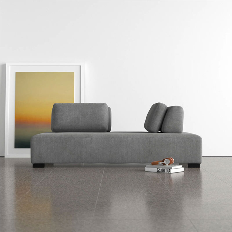 Chaise longue décontractée créative, minimaliste et moderne, Orienté à droite, Blanc cassé / blanc