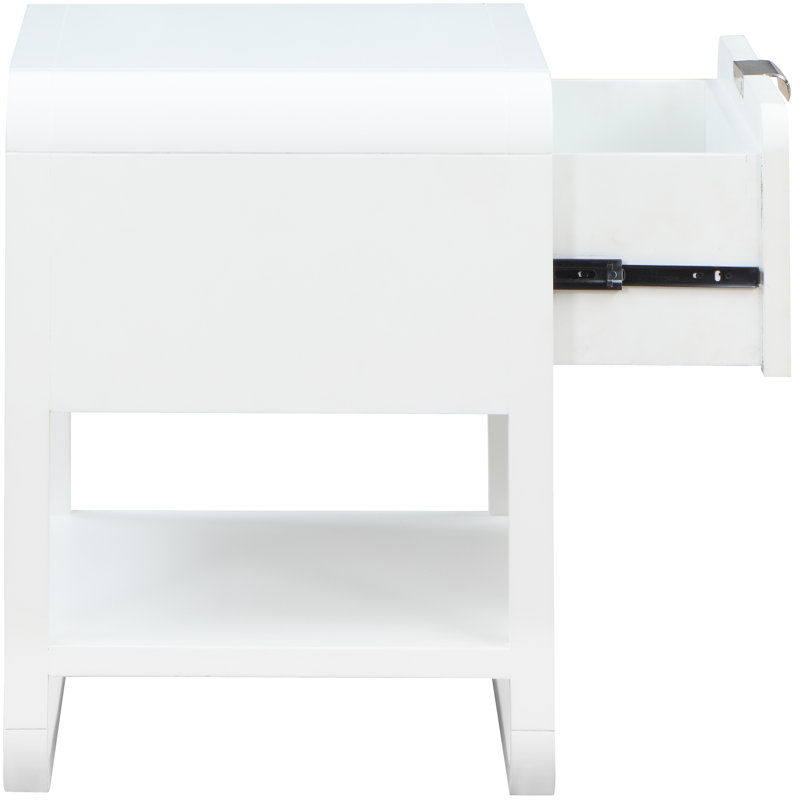 Chartres 24'' W Cane Nightstand, White