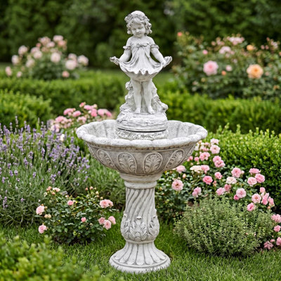 Handcrafted Indoor Outdoor Weather Resistant Sculptural Fountain